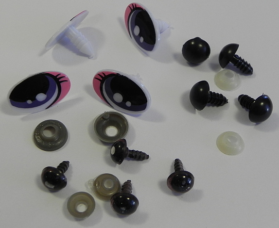 Bezpečnostní oči 10mm bílé 2ks