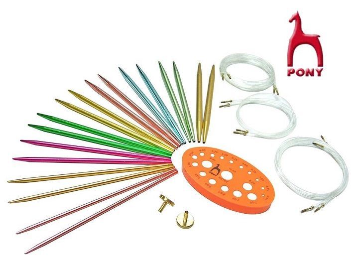 Sada kruhových jehlic Pony 
