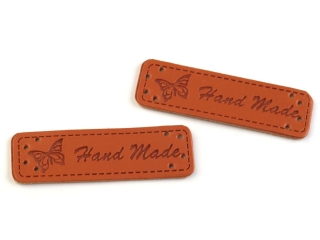 Hand Made 50x15mm hnědorezavá motýl