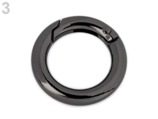 Karabina kroužek 13mm nikl černý