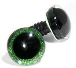 Bezpečnostní oči 25mm glitrové zelené