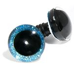 Bezpečnostní oči 20mm glitrové modré