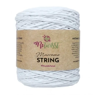 Macrame String 01 bílá 3mm - skladem 1ks