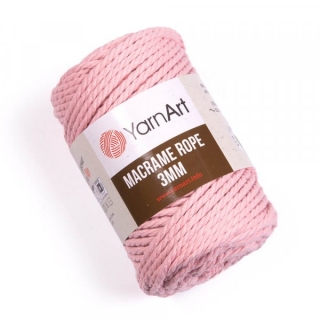 Rope 3mm 762 světle růžová 