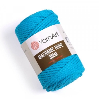 Rope 3mm 763 tyrkysová