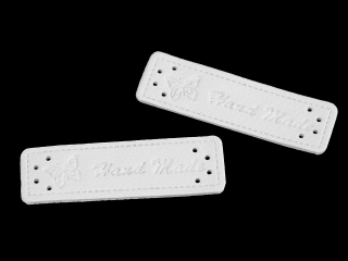 Hand Made 50x15mm EKO KŮŽE bílá 