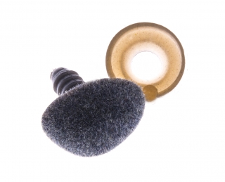Bezpečnostní čumák 14x18mm šedý plyšový 
