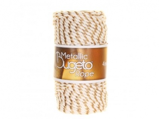 Metallic Rope 03 bílá se měděnou