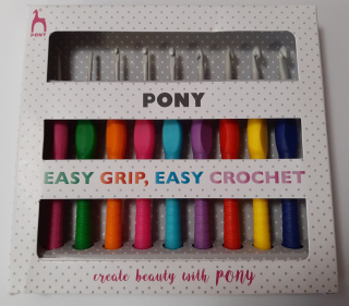Sada háčků Easy Grip Pony 2-6mm 9ks