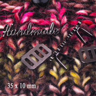 Hand Made 35x10mm černý kov