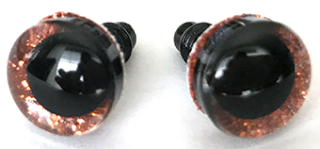 Bezpečnostní oči 12mm 3D hnědé 2ks