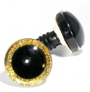 Bezpečnostní oči 12mm 3D zlaté 2ks