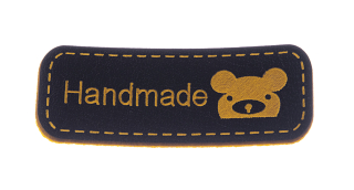 Hand Made 40x15 medvídek hnědo žlutý skladem 5ks 