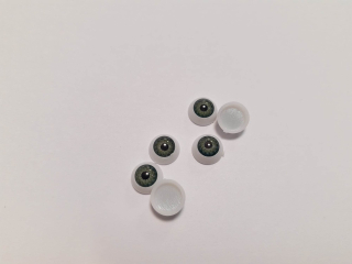Oči 12mm duhovka zelená skladem 3 párů