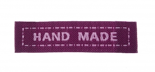 Hand made 45x10mm vínová textilní
