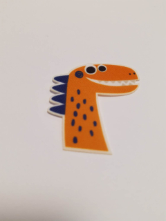 Nažehlovačka Dinosaurus oranžová hlava  - skladem 1ks