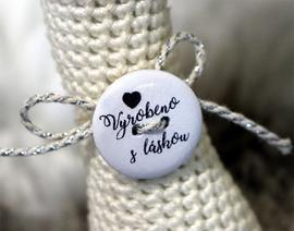 Knoflík VYROBENO S LÁSKOU 