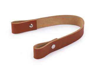 Kožené ucho 2x30cm koňak - skladem 1ks