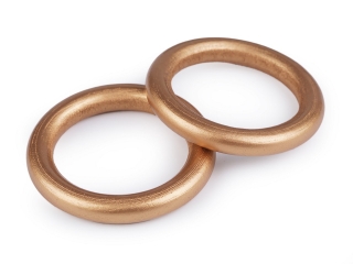 Dřevěný kroužek 33mm zlatý