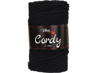 Cordy 3mm 8001 černá