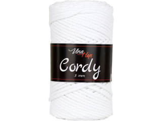 Cordy 3mm 8002 bílá 