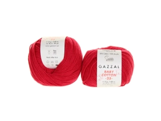 Gazal Baby Cotton 25 3439 rudá 