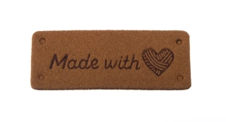 Made with ♥ 50x20mm skořicová 