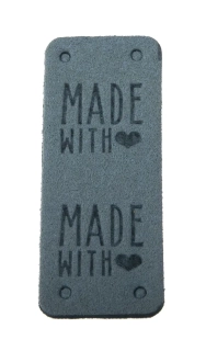 Made with ♥ 50x20mm na přeložení petrolej  - skladem 1ks