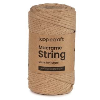 Macramé String 3mm 07 béžová - skladem 2ks 