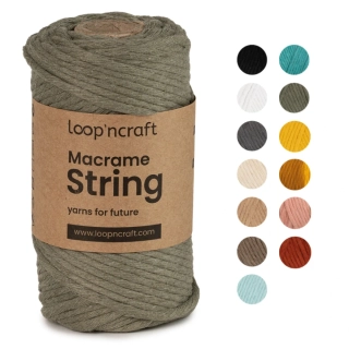 Macramé String 3mm 28 khaki - skladem 1ks 