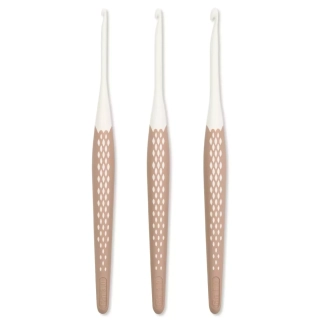 Sada háčků Prym Ergonomics Taupe 3/4/5