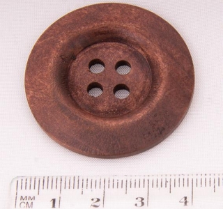 Knoflík 40mm 2 dřevěný