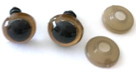 Bezpečnostní oči 10mm bronzové 2ks