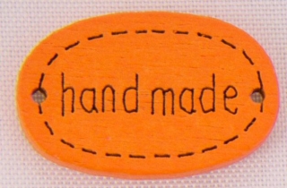 Hand Made 19x12mm sytě oranžová - skladem 10ks