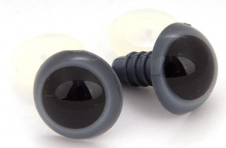 Bezpečnostní oči 15mm šedé 2ks