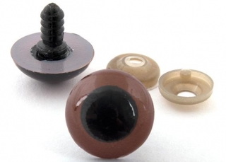 Bezpečnostní oči 18mm hnědé 2ks