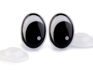 Bezpečnostní oči 11x15mm 2ks černobilý
