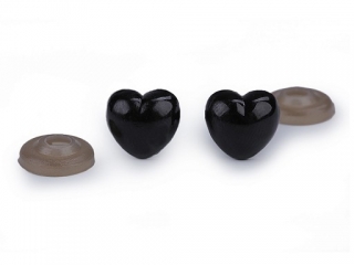 Bezpečnostní čumák 13x12mm srdce černý