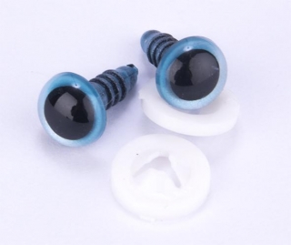 Bezpečnostní oči 10mm metalická modrá 2ks