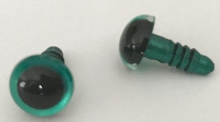 Bezpečnostní oči 10mm metalická zelená 2ks