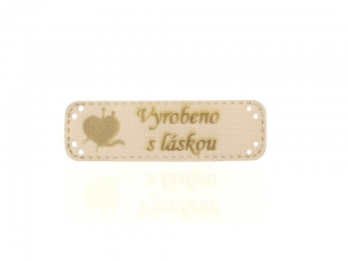 Hand Made koženka slonovinová klubko 