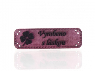 Hand Made koženka starorůžová čtyřlístek