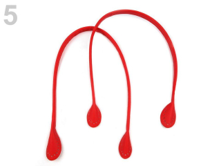 Ucha na kabelky z eko kůže 60cm 5 červená - skladem 1 pár
