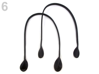 Ucha na kabelky z eko kůže 60cm černá - skladem 2 páry 
