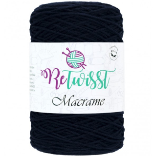 Macrame ReTwisst 2 černá - skladem 1ks 