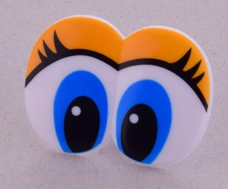 Bezpečnostní oči 40x29mm modrožlutá