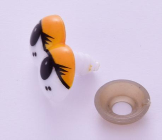 Bezpečnostní oči 15x25mm žlutobílé