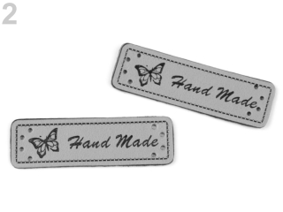 Hand Made 50x15mm EKO KŮŽE šedá 