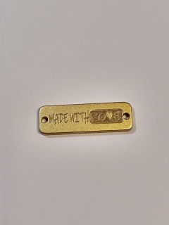 Made with Love 32x10 zlato plast