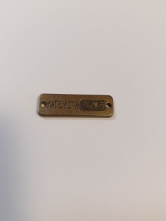 Made with Love 32x10 bronz plast